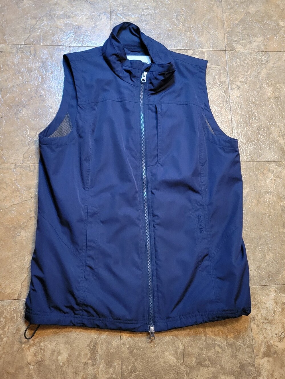 Orvis Vest Jacket Womens Medium M Blue Full Zip Outdoor Hiking Fishing